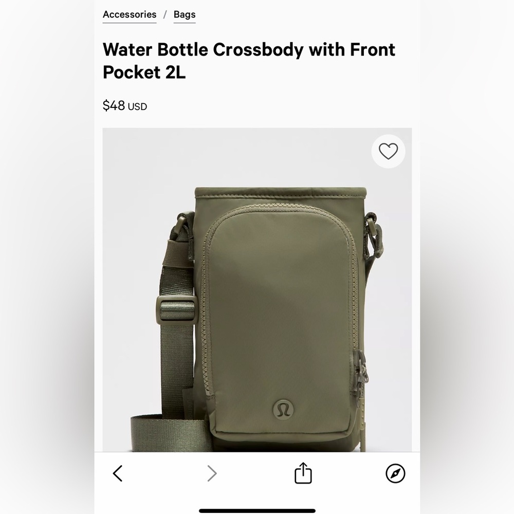 Lululemon Athletica Green Crossbody Bag